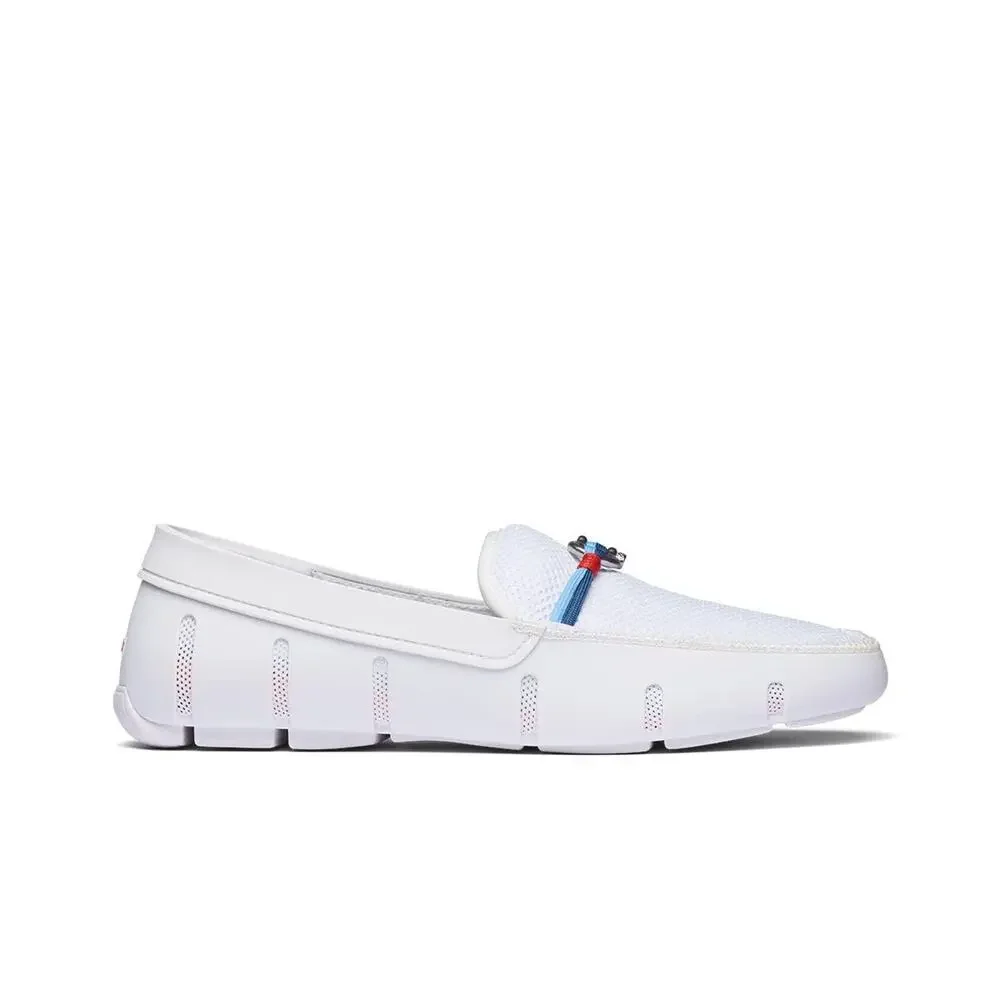 SWIMS MENS LOAFERS, RIVA SHOES FOR MEN, (WHITE,12)